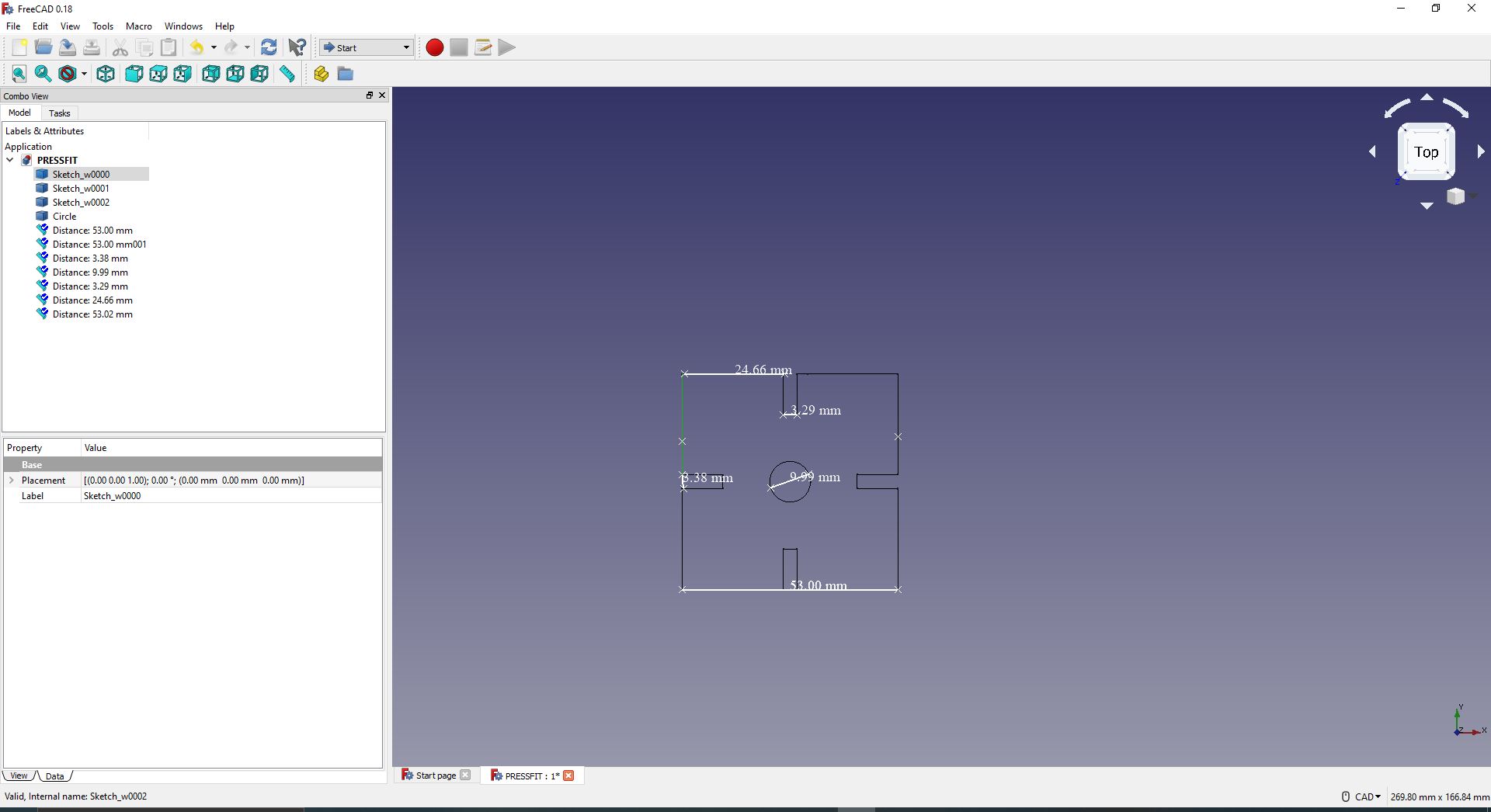 freecad press fit